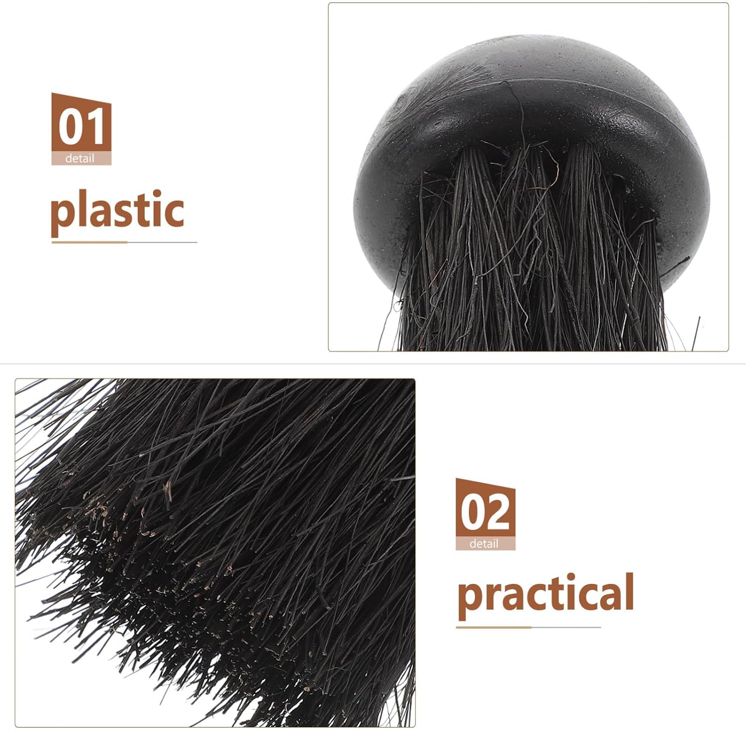 Fireplace Cleaning Brush Set 4pcs with Nylon Bristles and Plastic Handles