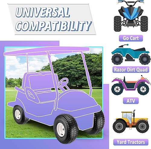 Miniatura 6 de ActualizadoNeumáticos para cortacésped de 15 x 6.00 a 6 pulgadas con buje de hierro de 34 pulgadas, cubo de desplazamiento de 3 pulgadas, repuesto