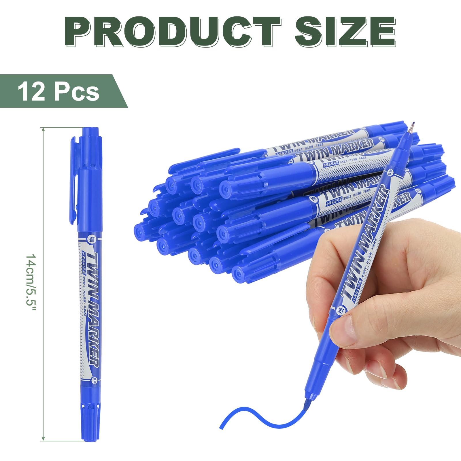 M&G Permanent Twin Markers Dual Ultra Fine Point Tip(1.5mm+0.5mm) - Image 2