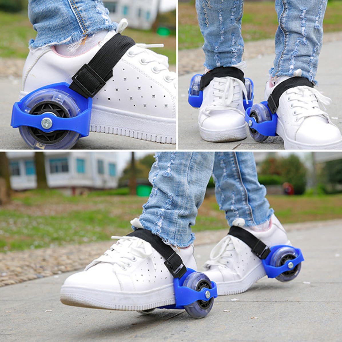Patines para Ajustables Ruedas Luminosas Azules, Diseño Resistente y Tornillo Ajustable para Práctica de Patinaje al Aire Libre