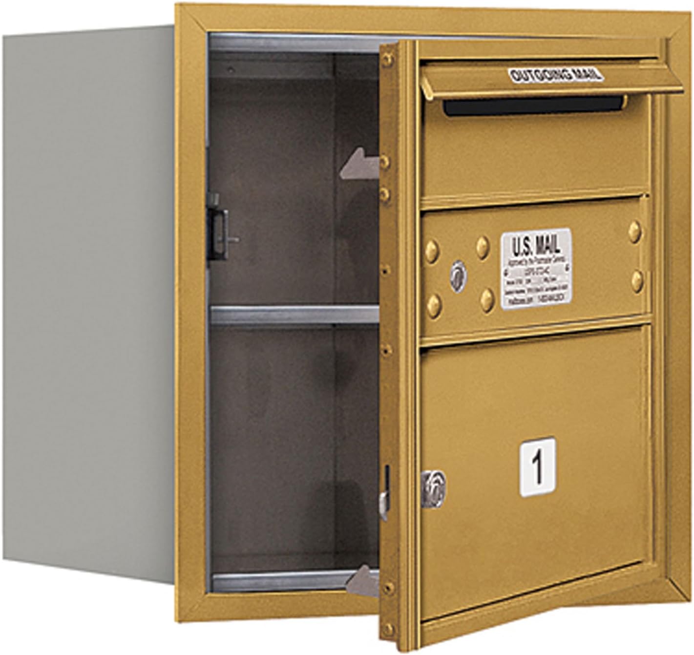 Salsbury Industries 3704S-01GFP 4C Horizontal Mailbox, Gold