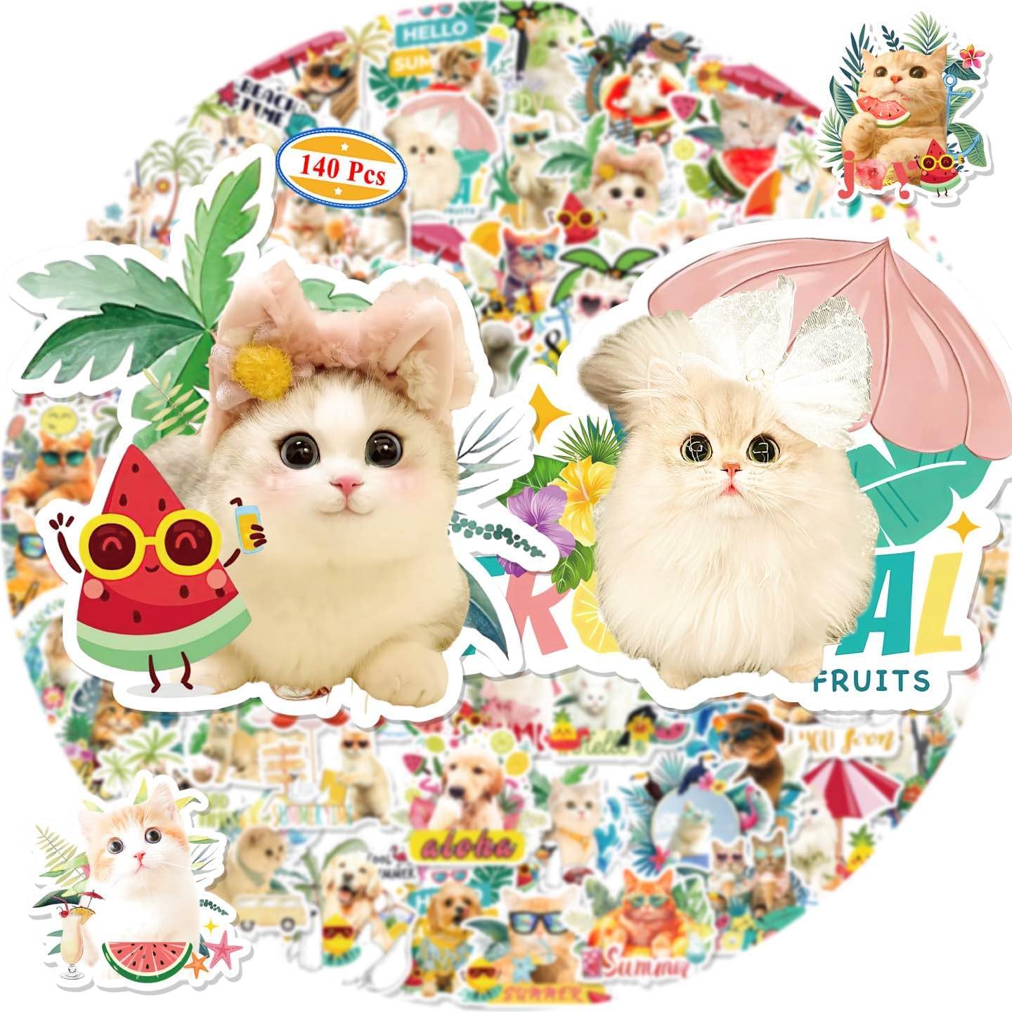Amazon.com: Summer Cat Stickers for Water Bottles : Electronics