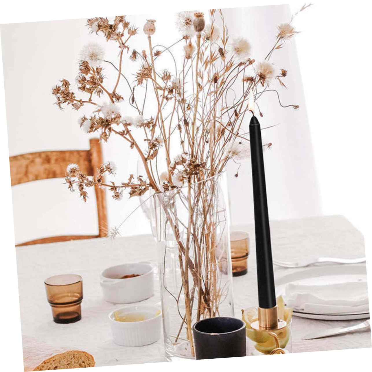 6pezzi Pz Candele Taper Affusolate Candele Decorative Senza Profumo Paraffina Per e Eventi Speciali Ore Di Durata Per Matrimonio e Feste