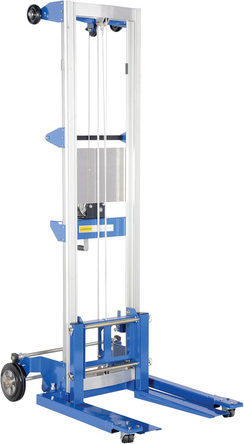 Vestil A-LIFT-S-EHP Adjustable Straddle Hand Winch Lift Truck, 42-1/2" Length, 43-1/4" Width, 80" Height, 350 lbs Capacity: Material Lifts: Industrial & Scientific