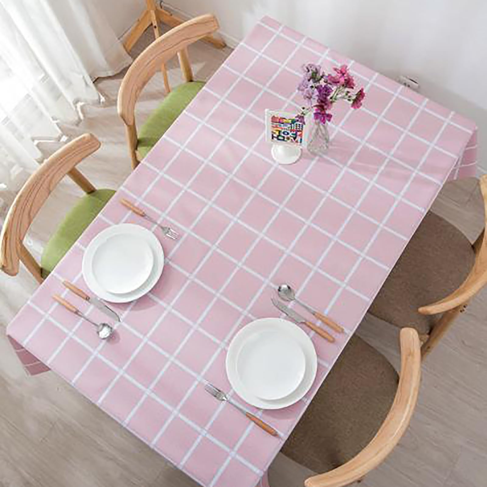 Manteles Mesa Antimanchas Rectangular, Mantel Exterior Impermeable, Manteles Pequeño Protector, Repelente al Agua y la Suciedad Gracias al fiable Efecto Loto