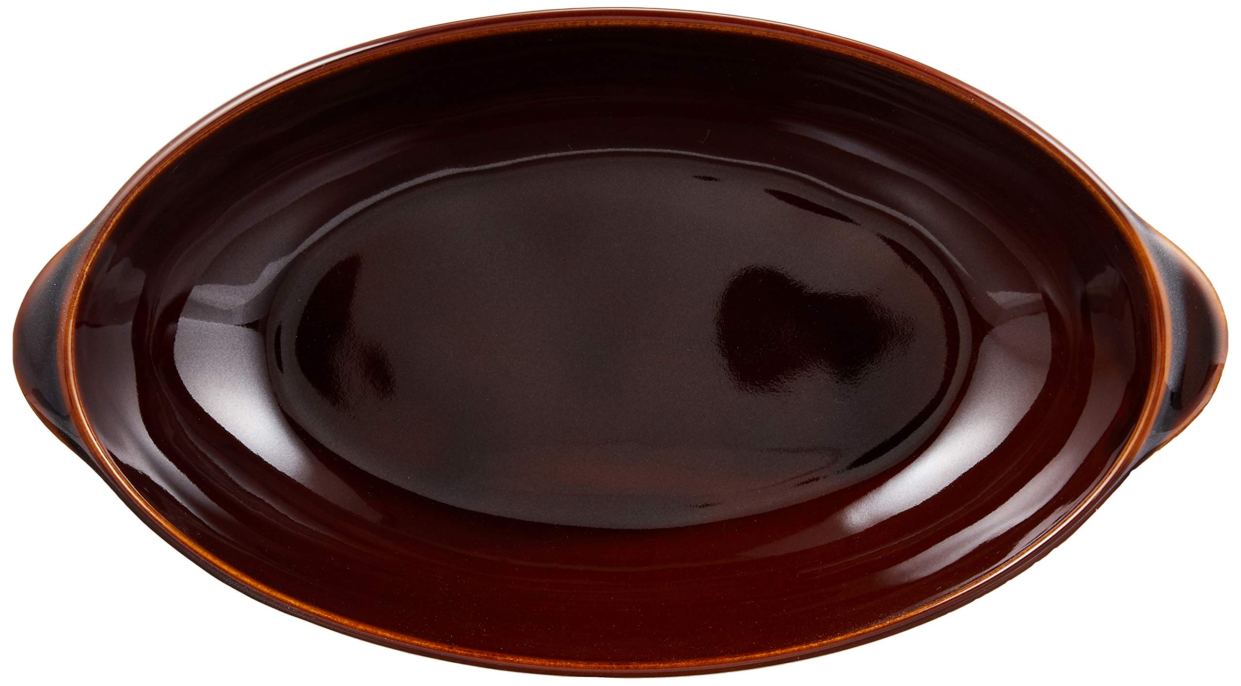 Set of 5, Western Pottery, Single Item, Brown Gratin Plate, L (O), 9.8 x 5.5 x 2.0 inches (25 x 14 x 5.2 cm), Restaurant, Inn, Japanese Tableware, Restaurant, Commercial Use, Tableware