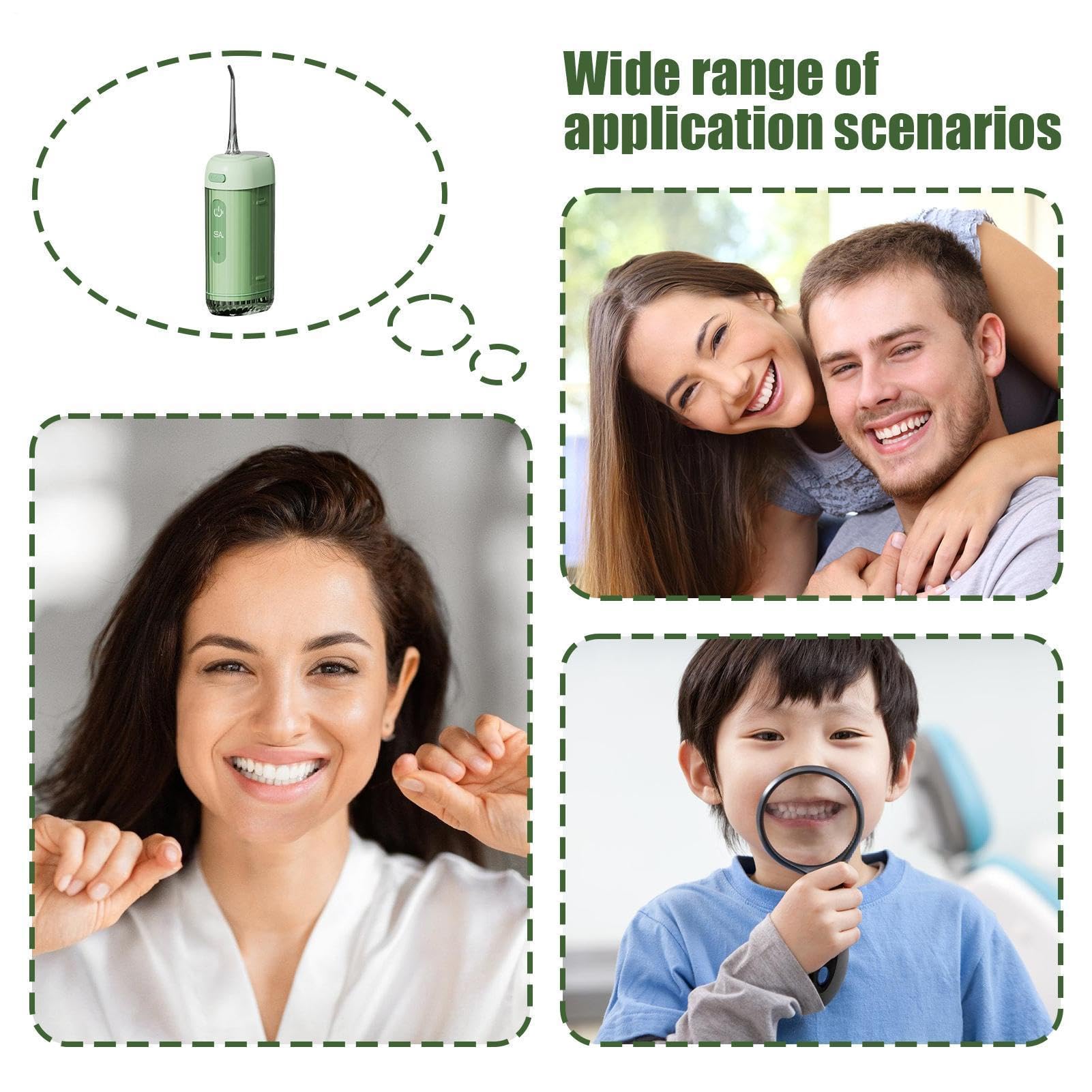 Idropulsore Dentale Irrigatore Elettrico Senza Fili | Idropulsore senza fili con batteria ricaricabile per adulti, bambini, donne, viaggi, casa, scuola, palestra, vacanze,