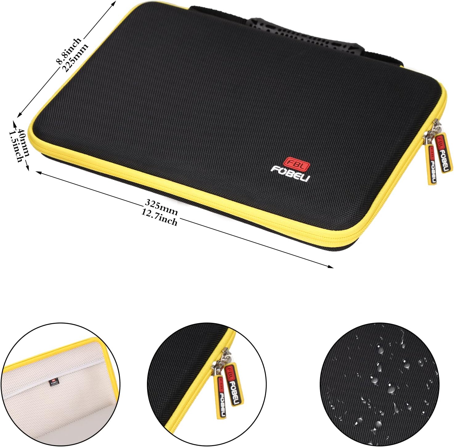 FBLFOBELI EVA Hard Carrying Case for Logitech K480 Wireless Multi-Device Keyboard, Protective Shockproof Travel Storage Bag