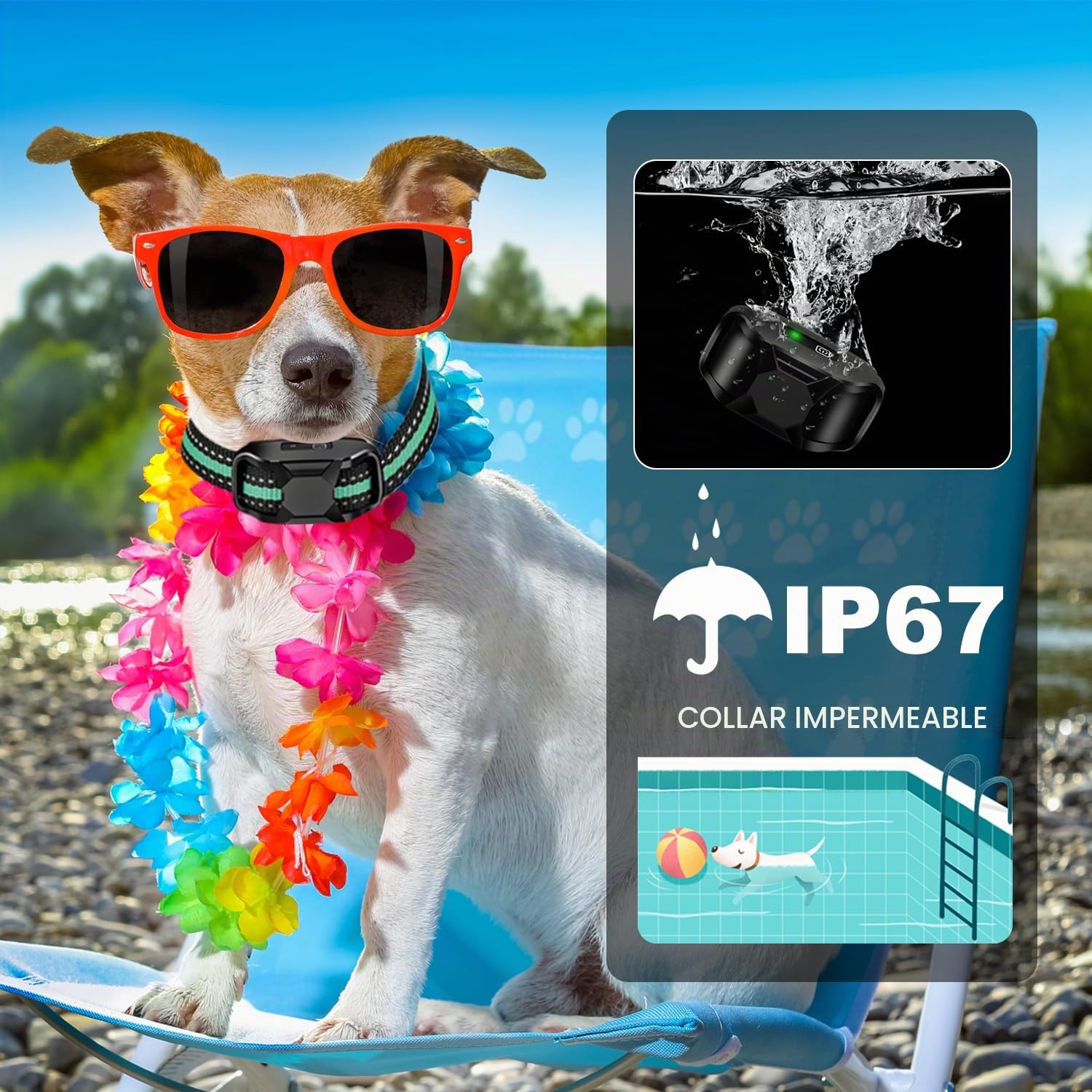 Collar de Adiestramiento para Perros, Collar Recargable con Rango de Control 2600m, 3 Modos de Adiestramiento Efectivos Sonido/Vibración/Fuerte Vibración, Resistente al Agua IP67