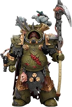 JOYTOY Warhammer 40k Death Guard Deathshroud Terminator 1 with Manreaper and Plaguespurter Gauntlet 1/18 Action Figure