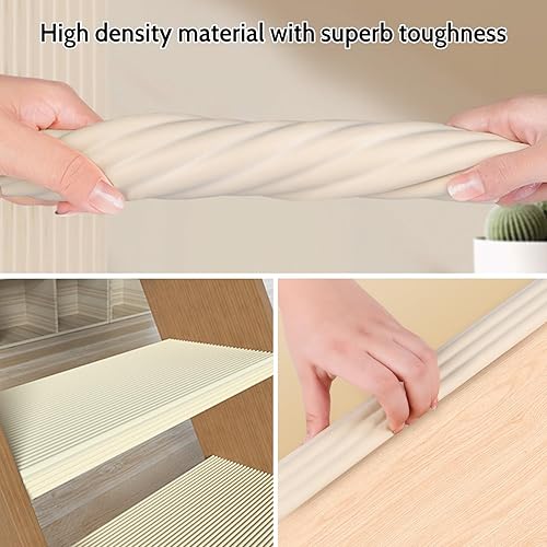 Miniatura 7 de Protectores de bordes y esquinas de bebé, protector de muebles de espuma suave, tira para parachoques de mesa, 3.15 pulgadas x 6.56 pies, marrón,