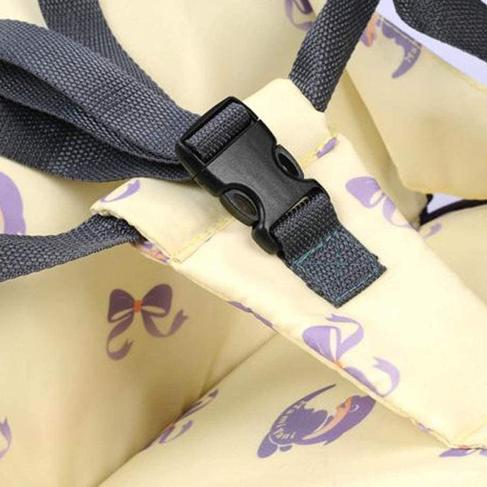 NEZIH Coussin Bébé Rehausseur de Siège Augmente Pour Le Voyage Confortable Portable Sac À Dos Pliable 2 En 1 Siège Enfant Table À Manger Siège de Sécurité, Rose/Beige
