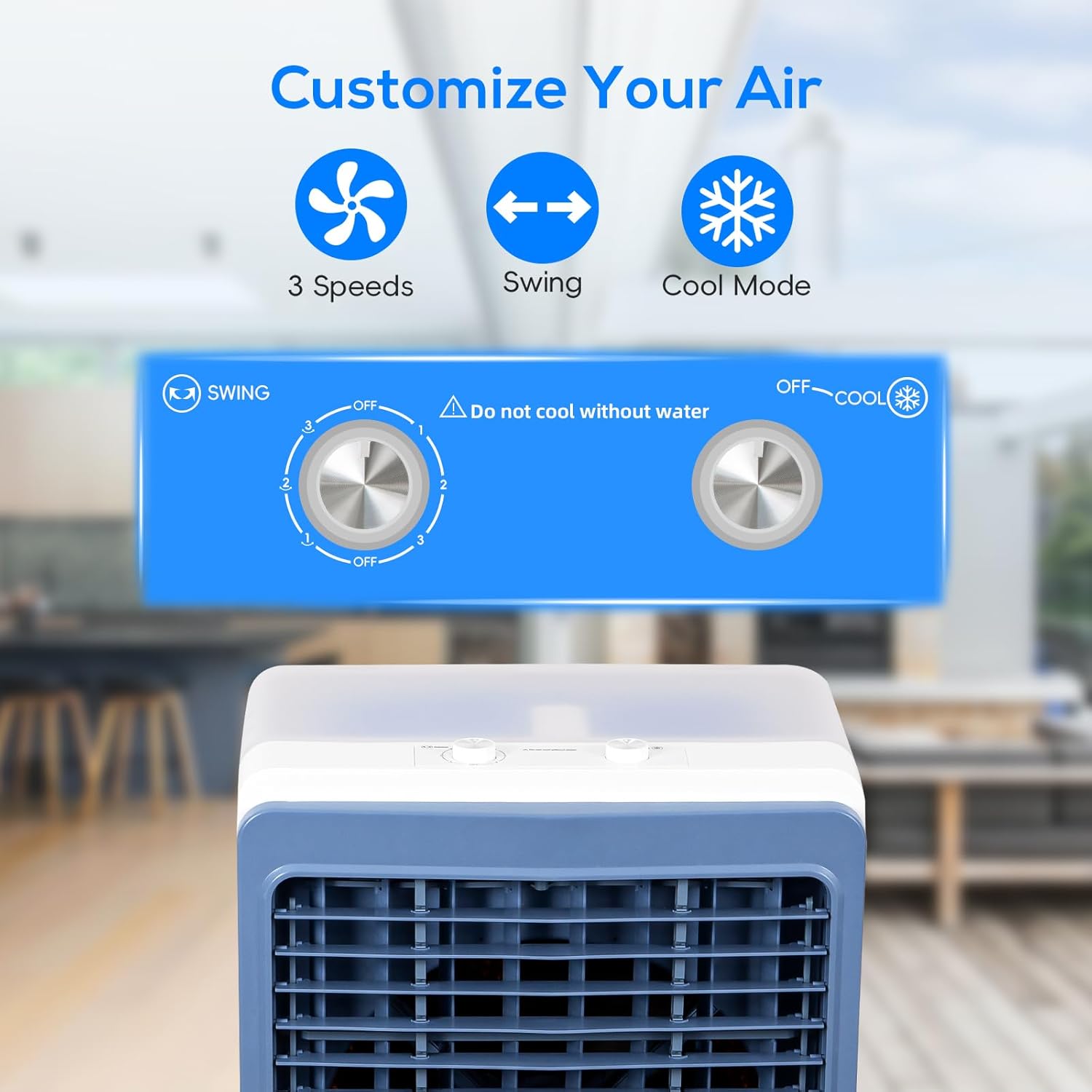 ACHAZEL Evaporative Air Cooler control panel
