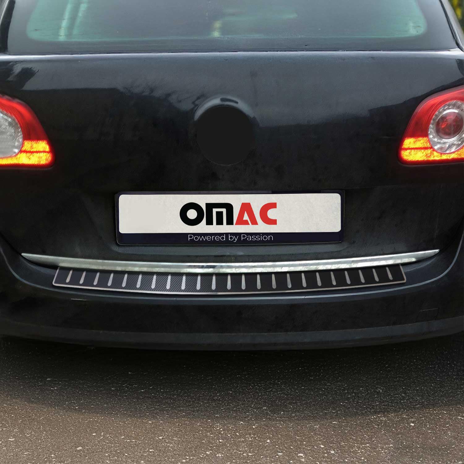 OMAC Listwa Progu Bagażnika Zderzak kompatybilny z VW Passat Variant 2010-2015 Chromowany Stal Nierdzewna
