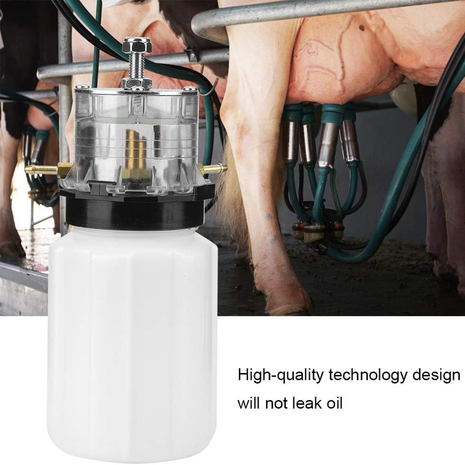 Colcolo Recipiente de Aceite para Bomba de vacío, Resistente, para ordeño Industrial, Accesorio para Bomba de vacío, depósito de Aceite para