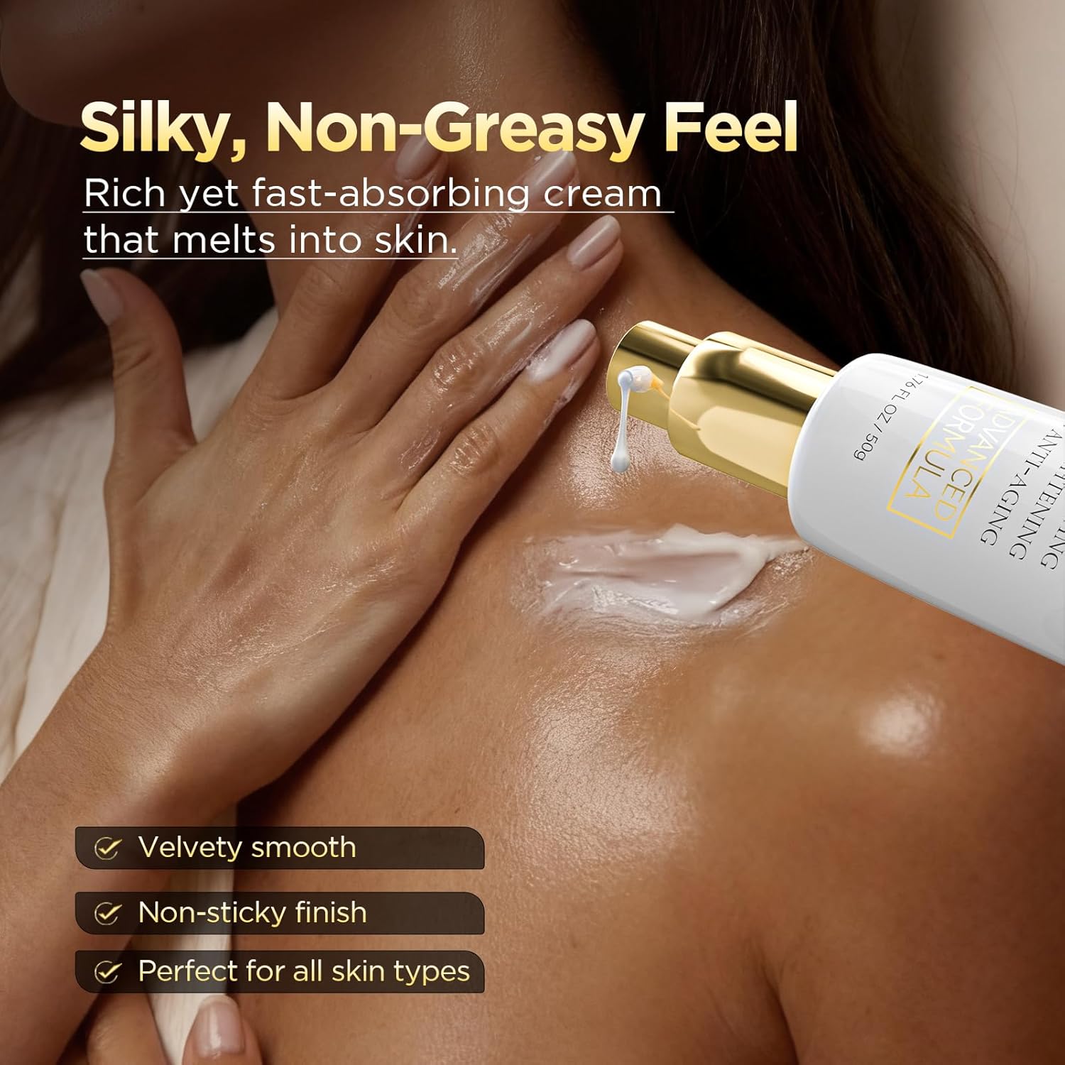 Professional Neck Firming Cream, Advanced Anti-Aging Formula for Neck and Decollete Area, Moisturizing Treatment with Hyaluronic Acid-02 - Image 6