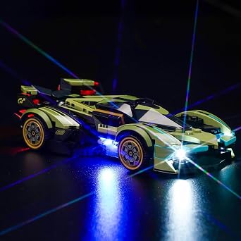 LocoLee LED Light Kit Compatible with Lego 76923 Lamborghini Lambo V12 Vision GT Super Car - No Models Only Light, Creative Lighting Set Accessories Compatible with Lego 76923 Set
