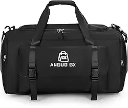 Bolsa grande de Viagem Esportiva academia Feminina, Grande Capacidade, Compartimento com Zíper e impermeável, alça de ombro e vira mochila (preto)