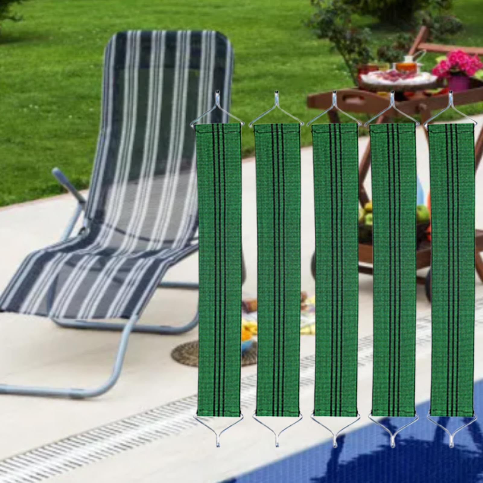 Cinghie per la sostituzione di sedie pieghevoli, 5 pezzi Cinghie elastiche senza crepe per sedie reclinabili | Cinghie di rinforzo del sedile robuste per e giardino