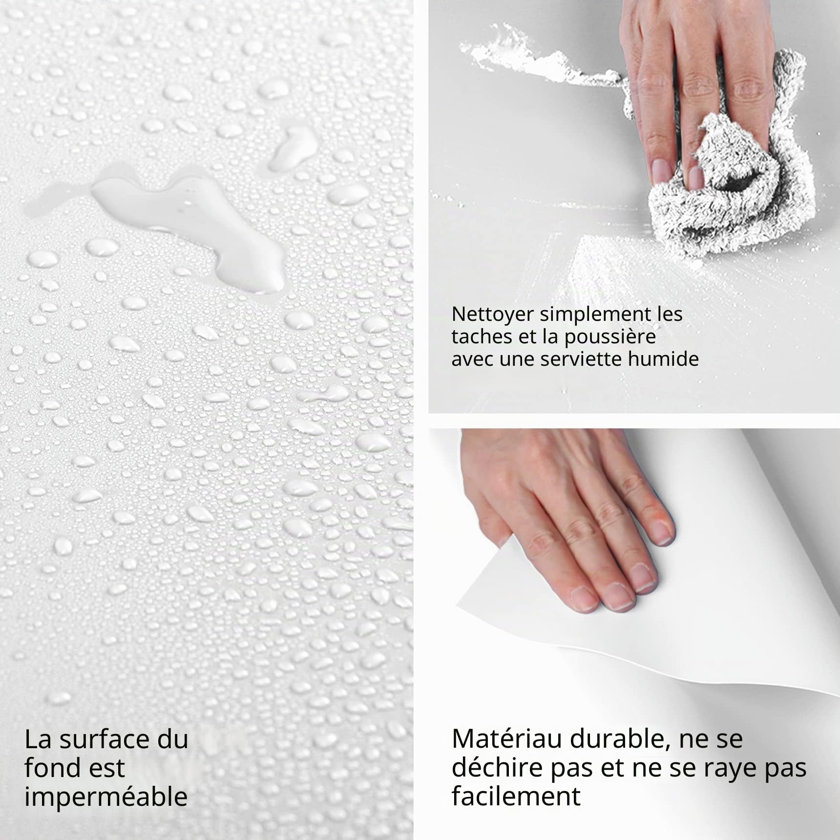 Selens Fond de Photographie en PVC, 120 x 300 cm, Blanc, imperméable