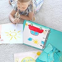 Vista 7 de Carpeta pequeña de 3 anillas de 5.5 x 8.5 pulgadas, carpeta de 2 pulgadas, anillo redondo, azul, paquete de 2