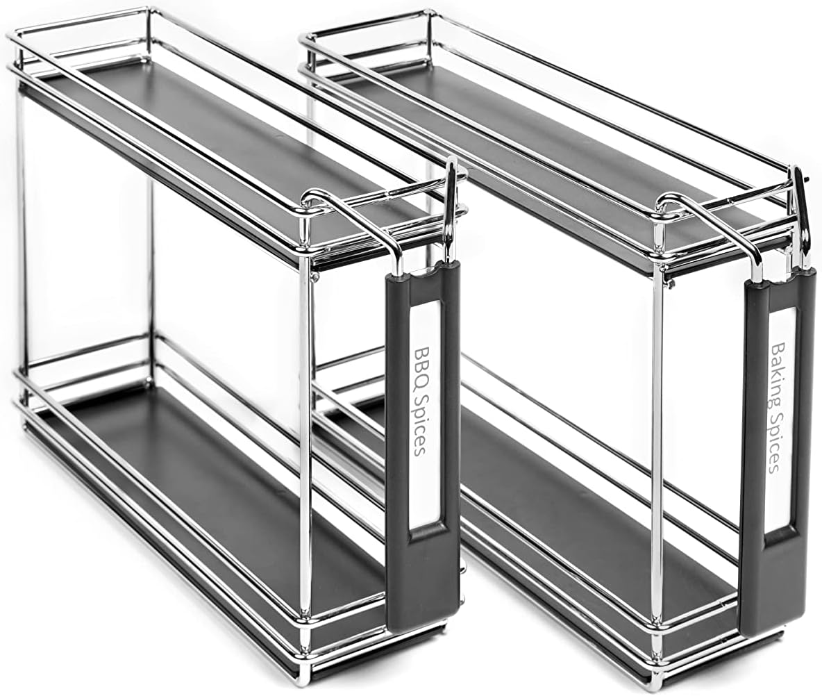 Nifty Solutions Spice Caddy – Set of Two, Chrome