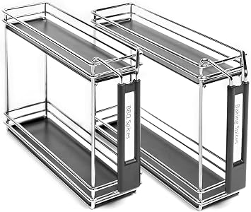 Nifty Solutions Spice Caddy Set of Two, Chrome