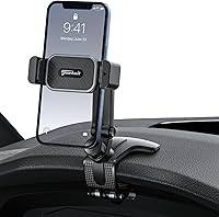 Vista 1 de Universal Dashboard Cell Phone Holder Mount with 360° Rotation Multifunctional Clip on Phone Holder for Car Compatible with All 4-7.2 Inch