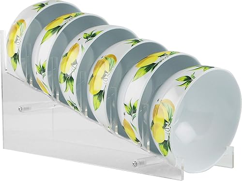 Miniatura 6 de Reston Lloyd Fresh Lemons, juego de 6 cuencos de melamina para cereales/sopa, blanco, limón, verde, 2 tazas apples,Negro -,Limones