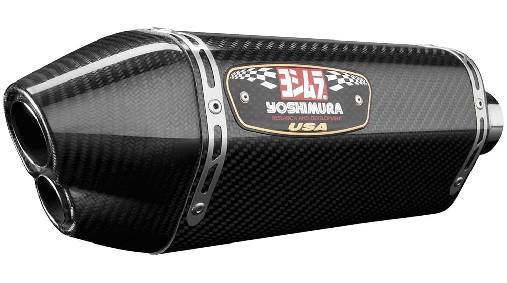 Yoshimura R-77D Dual Outlet Slip-On Exhaust (Street/Carbon