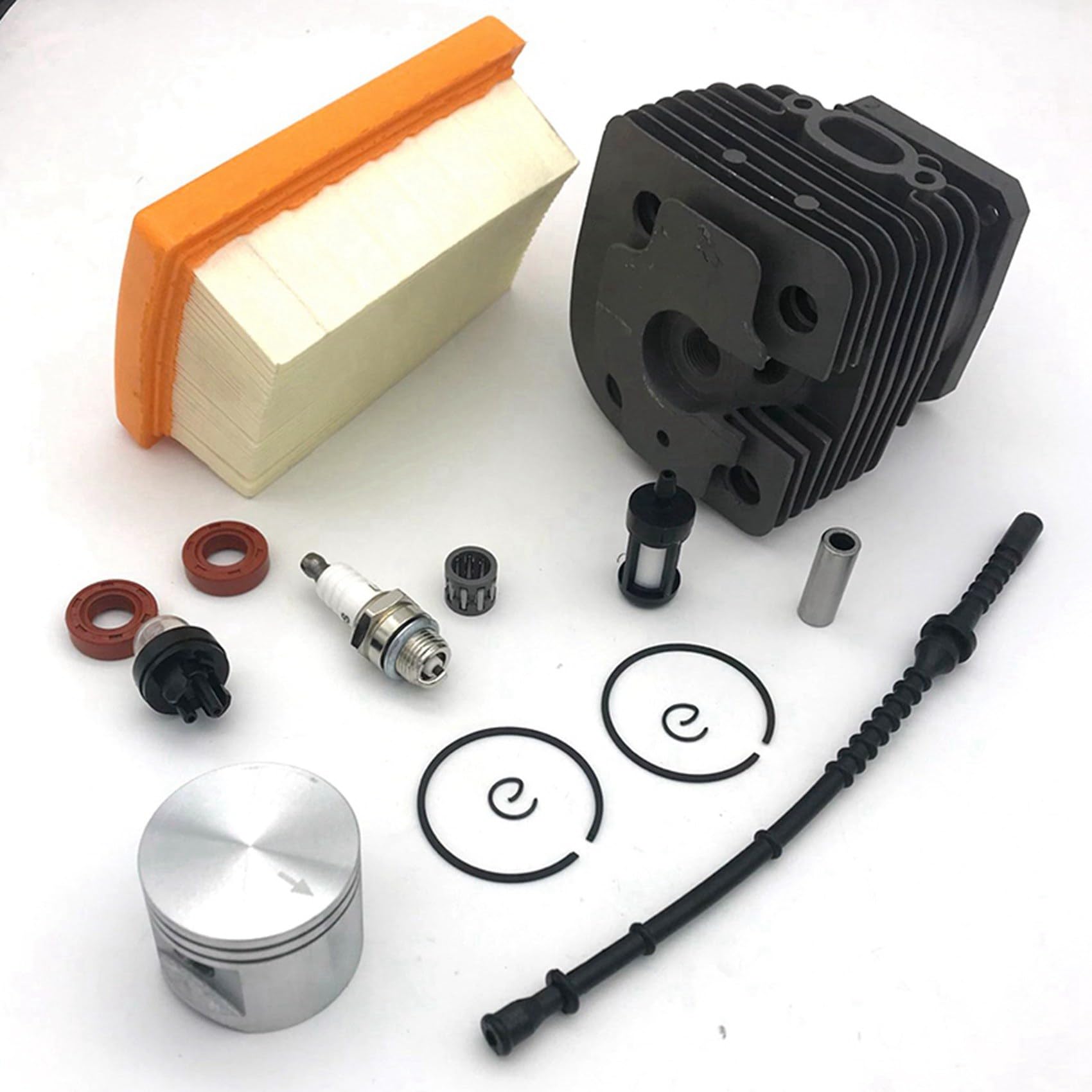 3X Kit de Pistón de Cilindro de 42 mm para Fs450 450 Línea de Filtro de Combustible de Aire Recortador de Bujías de Bombilla de Sello de Aceite 4128020