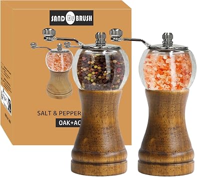 Pepper Grinder Set Classical Hand Shake Wood Manual Pepper Mill
