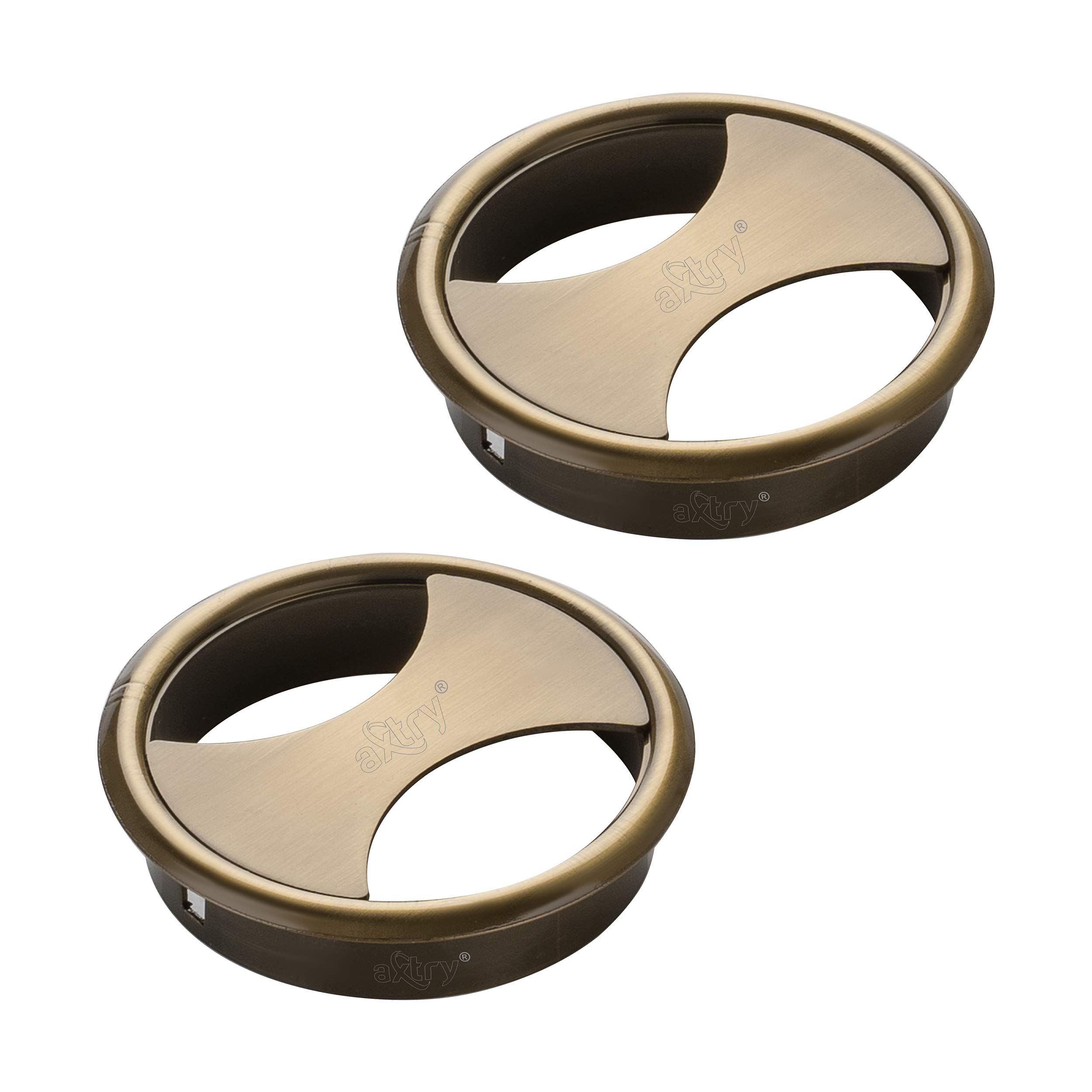 Axtry 2.5 Inch Stainless Steel Cable Manager / Cable Hole Cover Grommet / Wire Cable Organiser Manager Antiqu Brass Finish (Pack of 2) (B08X2P9M6F) Amazon Price History, Amazon Price Tracker
