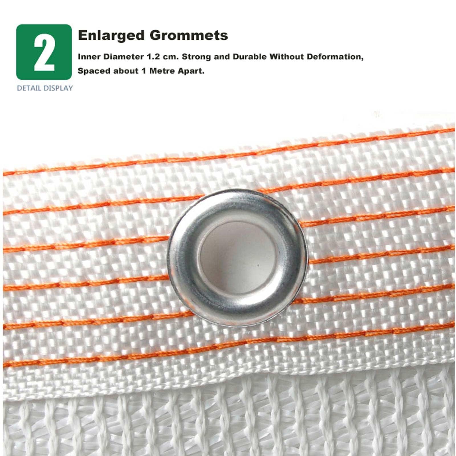 Strapazierfähiges, waschbares Sonnenschutznetz für Außenterrasse und Gemüsegarten, 6,0 x 7,0 m, UV-Schutz, Rasur-Sonnenschutz für Pflanzen