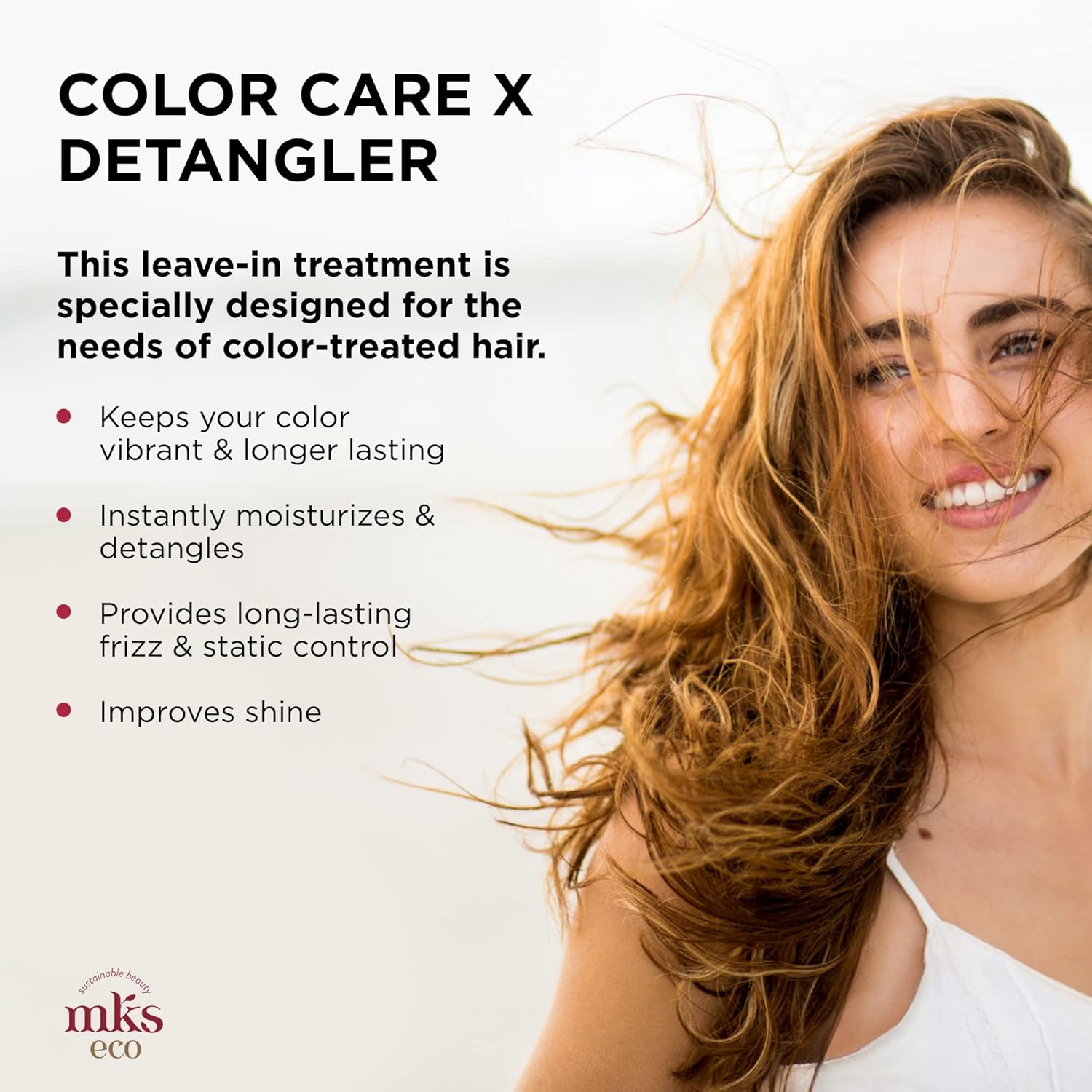 MKS eco Color Care X, Sunflower Scent - 4 fl oz - Leave-In Treatment & Detangler - Improves Shine, Provides Frizz & Static Control - With Moroccan Argan Oil & Hemp Seed Oil - Vegan, Cruelty Free - Image 3