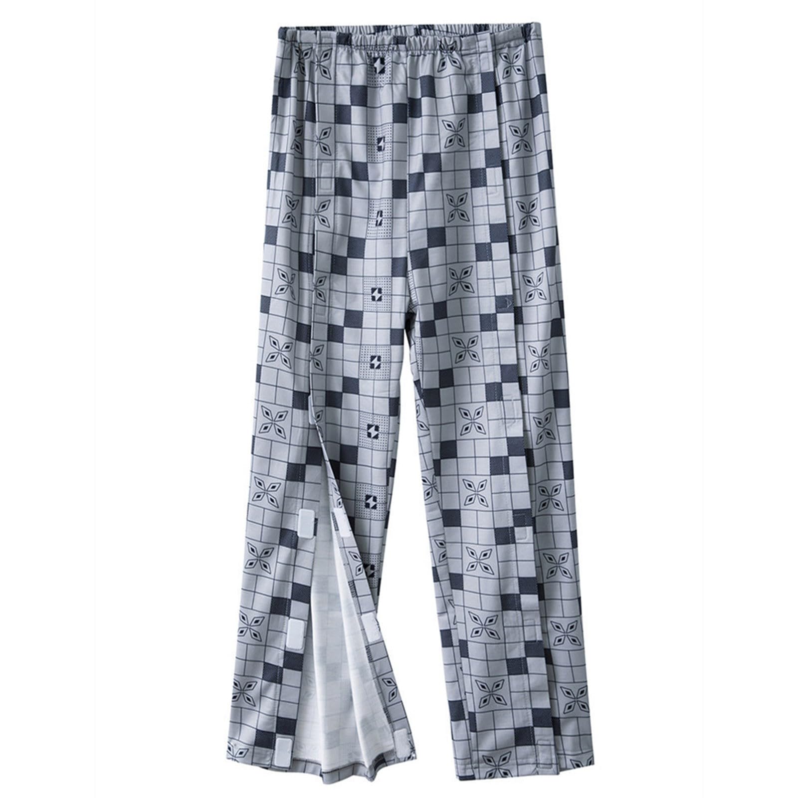Bedridden Paciente Ropa de enfermería para hombre, fácil de usar y sacar de la ropa de paciente Ropa de hogar para ancianos Ropa de paciente postrada en cama transpirable