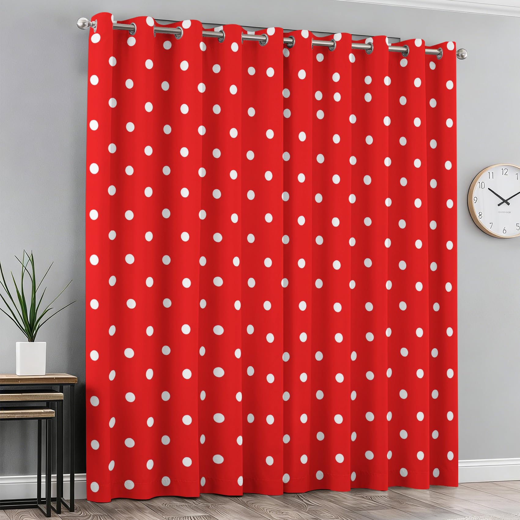 Generisch Punkte Vorhänge Wohnzimmer Schlafzimmer, 95% Blickdicht Vorhang Punkte Geometrisch Gardinen mit Ösen, Thermo Verdunklungsvorhänge 2er Set, H160 x B132 cm X&-150