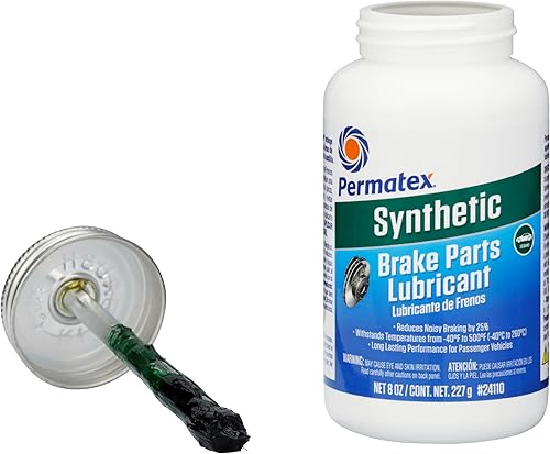 Miniatura 25 de Permatex 24125 - Lubricante extremo de cerámica para piezas de freno, 8 onzas, paquete de 1 unidad Lubricante de piezas de freno extremo