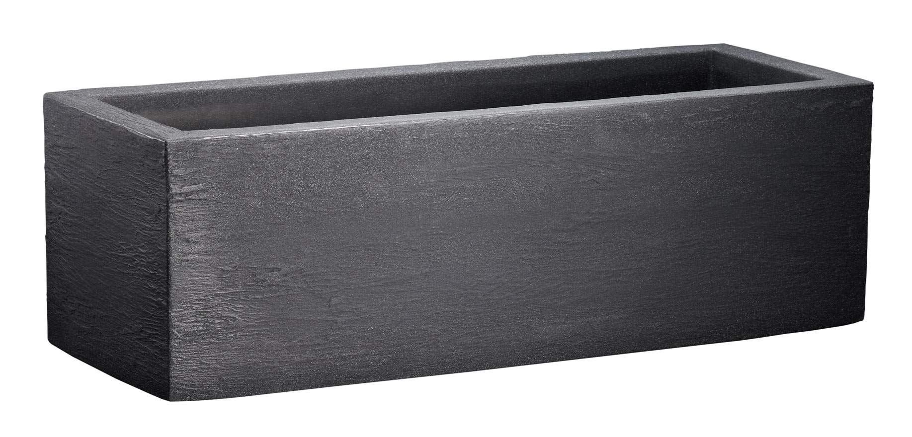 Lippert Pflanzkübel Kubus Blumentrog rechteck ca. 80x30x27 cm anthrazit