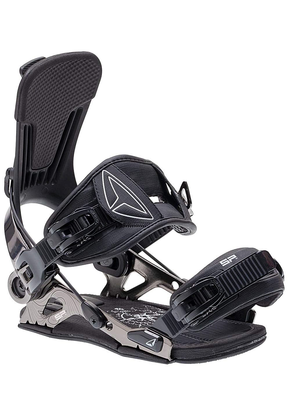 SP United Slab, Attacco per Snowboard. Unisex-Adulti, Nero, XL