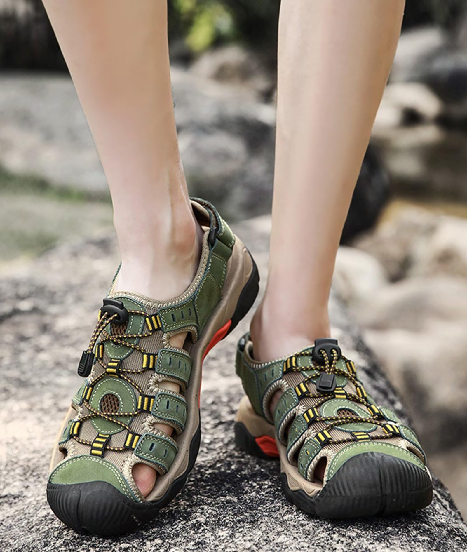Sandale de sport homme respirantes avec bout fermé ‎Chaussures plage,Plein Air,Randonnée,Sandale Trekking Homme été