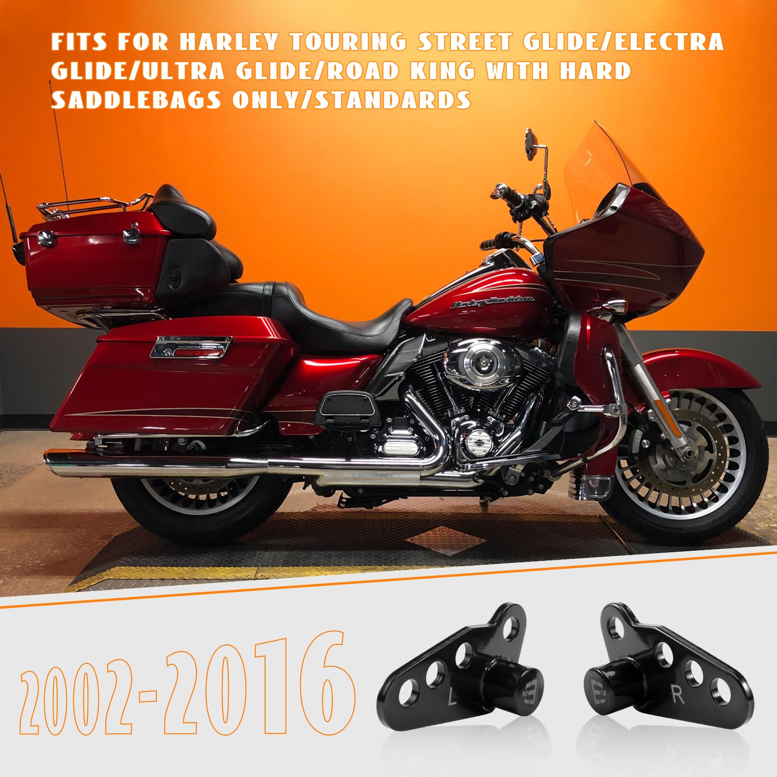 1"-3" Adjustable Rear Lowering Kit For Harley Touring Models (Street Glide, Road Glide, Etc.) 2002-2016
