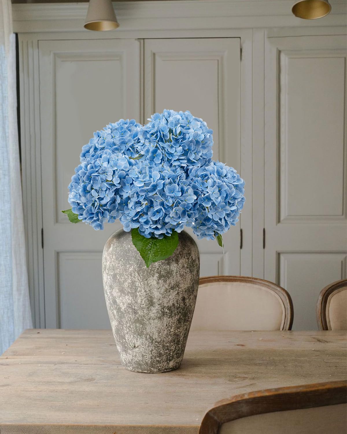 DuHouse 3 stuks grote hortensia kunstbloemen, 50 cm latex real touch hortensia's levensechte hortensia bloem voor thuis bruiloft boeketten centerpieces feest woonkamer decoratie (roze DuHouse 3 stuks grote hortensia kunstbloemen, 50 cm latex real touch hortensia's levensechte hortensia bloem voor thuis bruiloft boeketten centerpieces feest woonkamer decoratie (roze