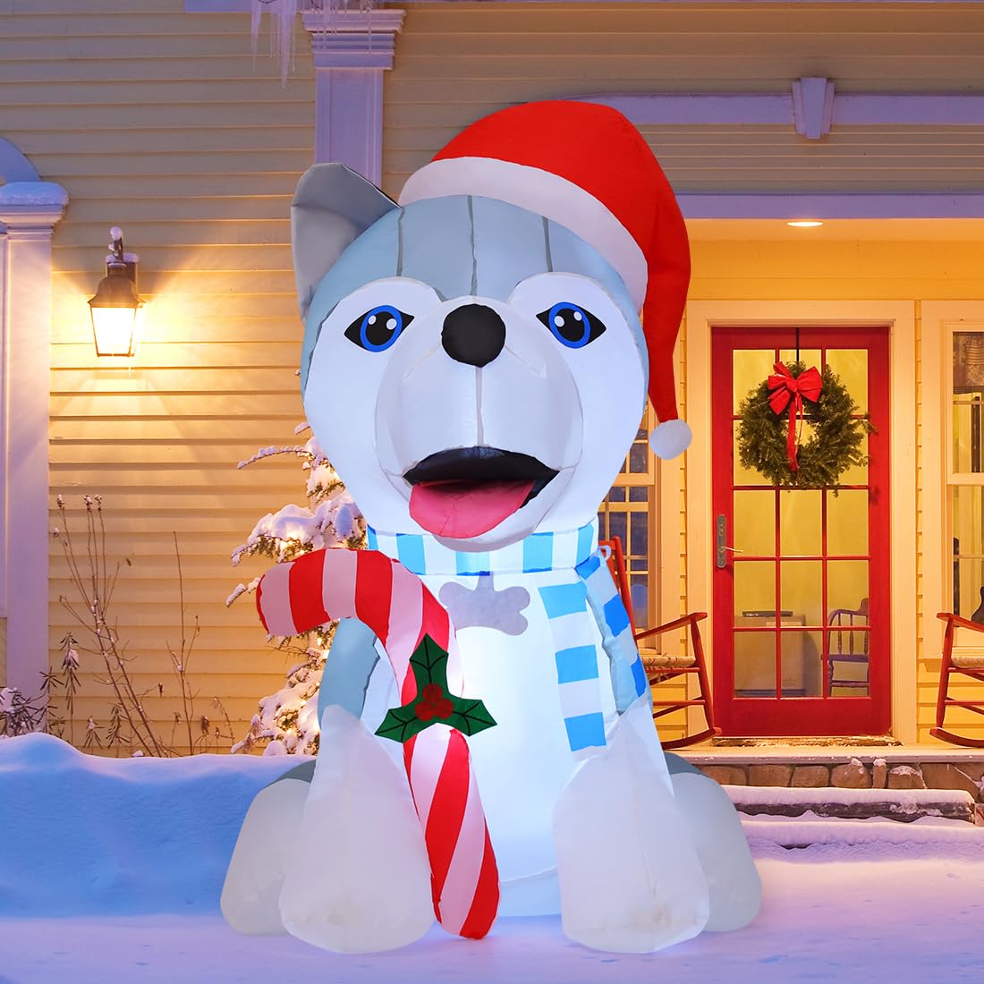 Inflatable Christmas Husky