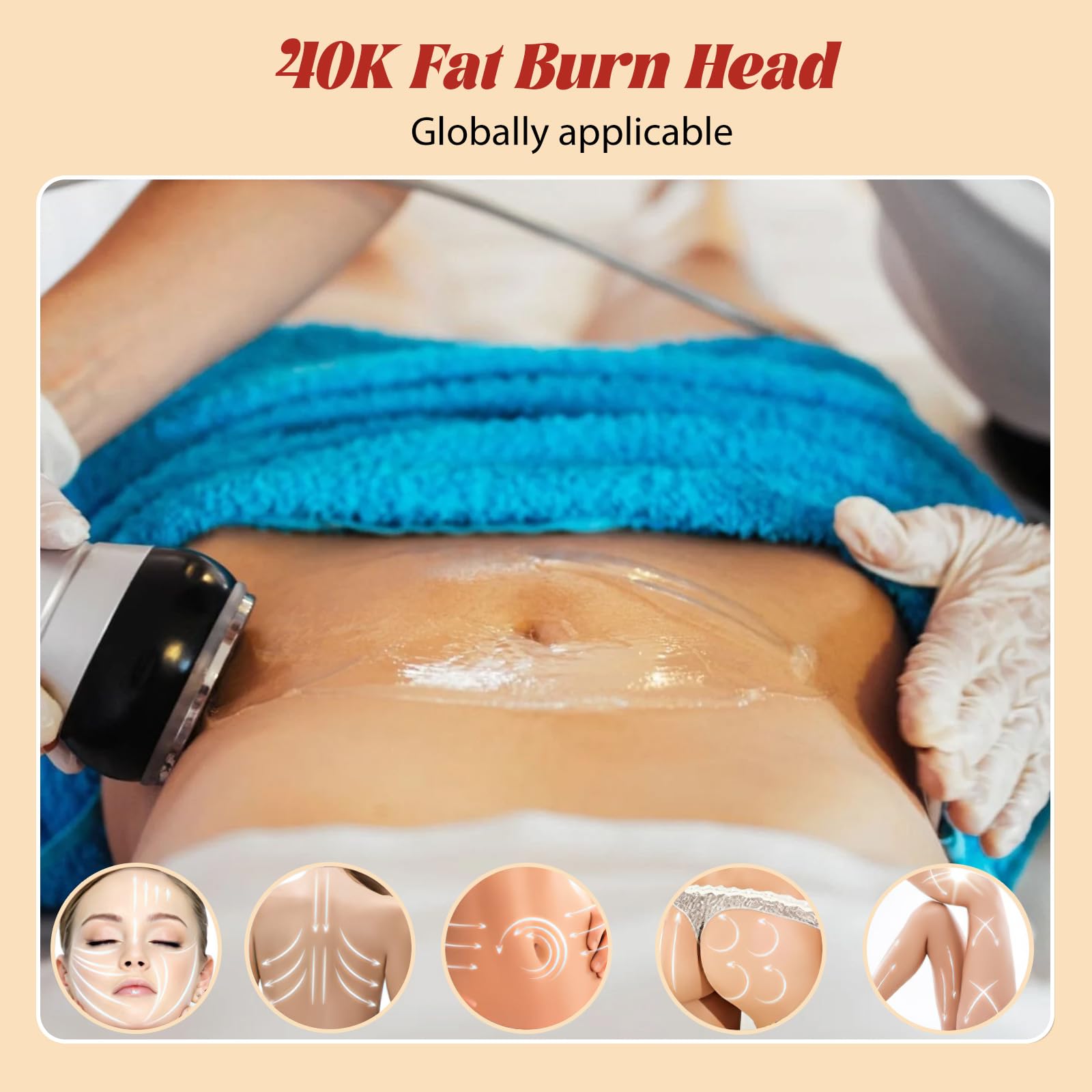 Eznaobo - Macchina per la perdita di peso del corpo 40 K, radiofrequenza - macchina per la forma del corpo 4 in 1, massaggiatore anti-cellulite, dispositivo per la perdita di peso per rassodare la