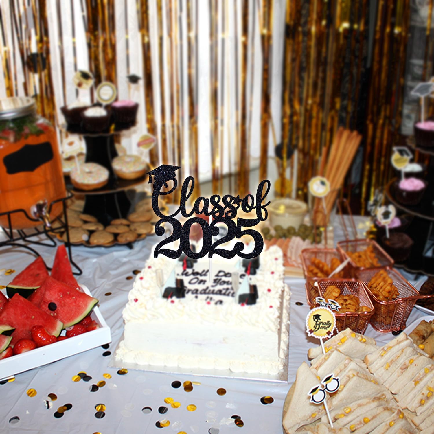 2025 Graduation Cake Topper - Congratulations Grad Decor For High School & College Parties