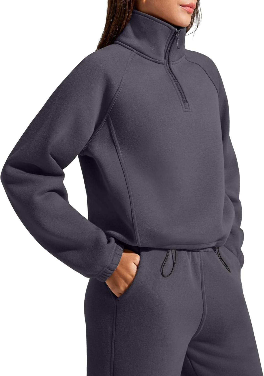 G4Free Flurrylux Womens Sweatshirts Fleece Lined Quarter Zip Mock Neck Pullover Winter Fashion Outfits Clothes - Image 5