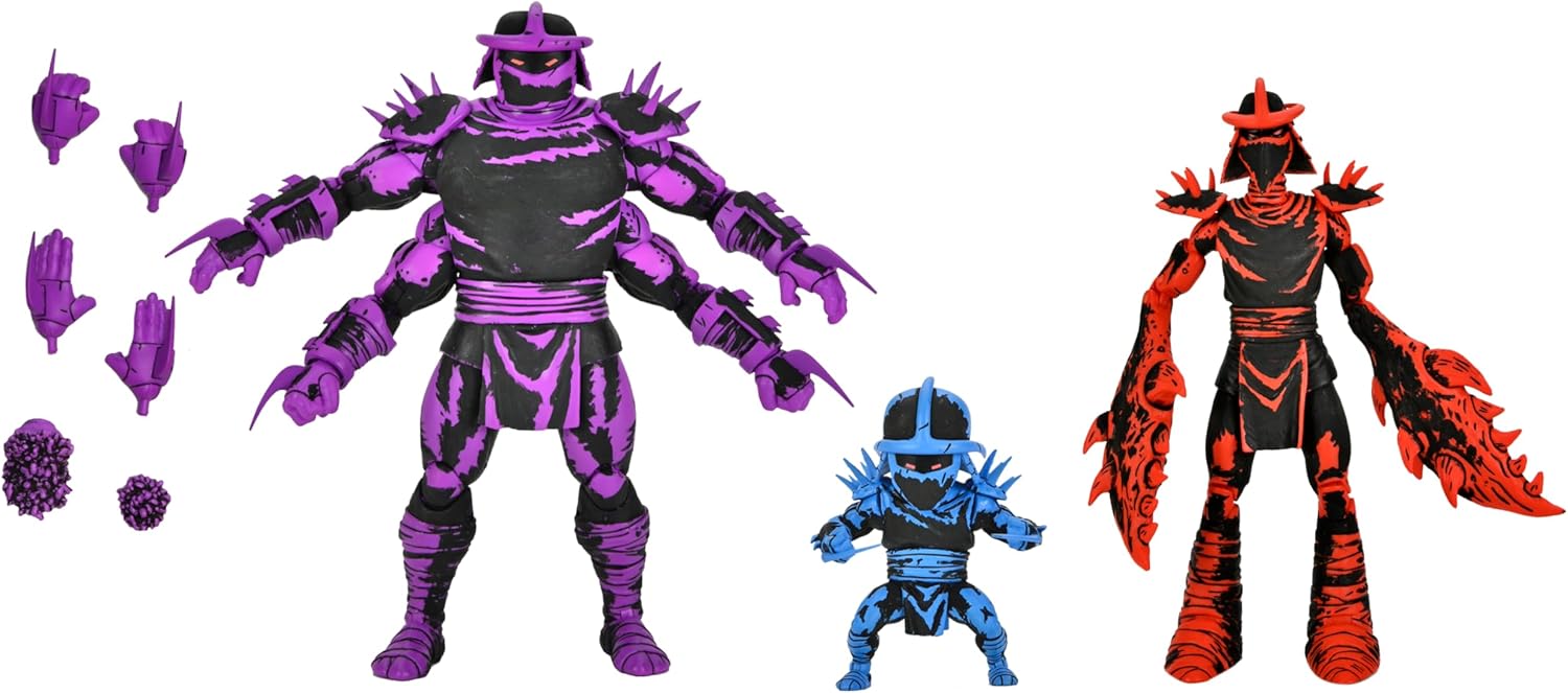 NECA Collectible Teenage Mutant Ninja Turtles (Mirage Comics) - 7" Scale Action Figure - Shredder Clones 3 Pack