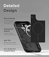 Vista 7 de Ringke Onyx for iPhone 15 Pro Max Case, [Compatible with MagSafe] Oil & Dirt Resistant, Individual Lens Covers for Cameras, Non-Slip Enhanced Grip