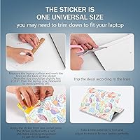 Vista 3 de icolor - Adhesivo personalizado para portátil, calcomanía universal de vinilo para portátil de 12, 13, 13.3, 14, 15, 15.4 y 15.6 pulgadas, protector